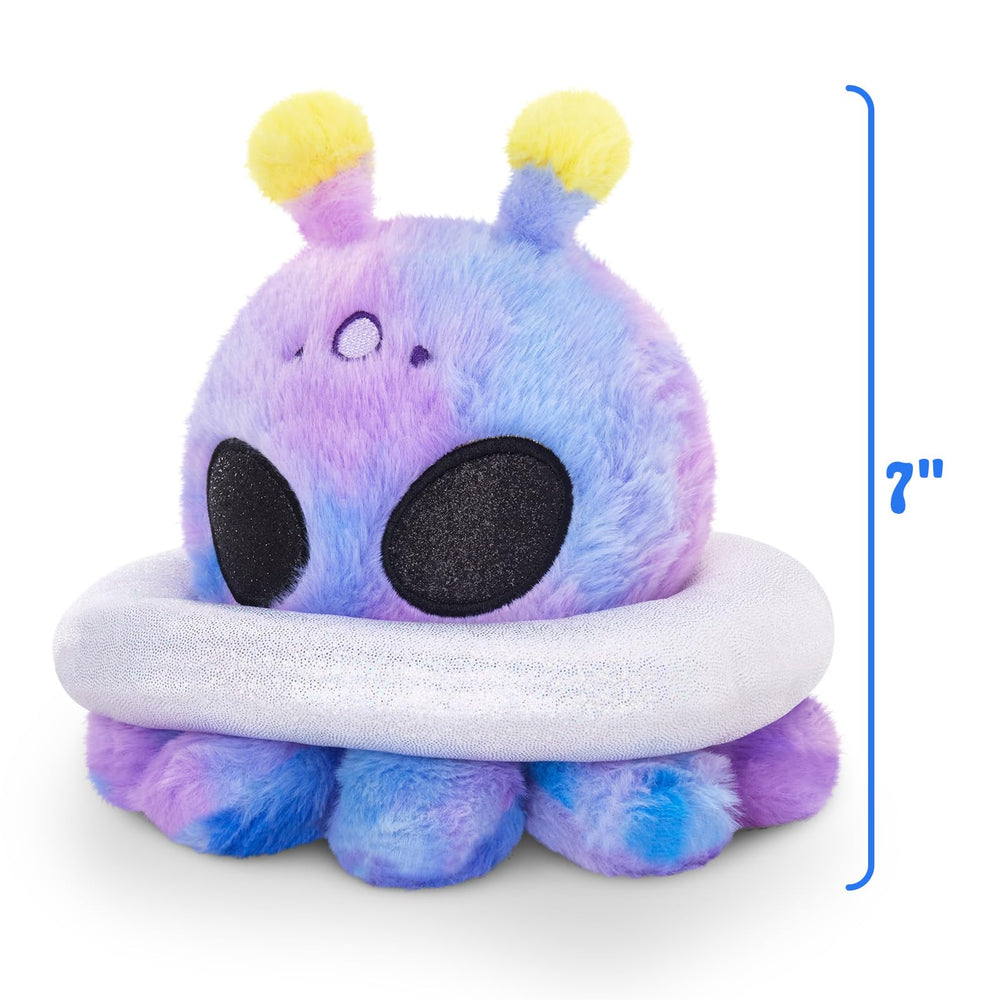 HappySpot Purple Alien Plush packaging shows vacuum seal ready to fluff
