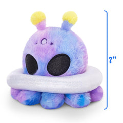 HappySpot Purple Alien Plush packaging shows vacuum seal ready to fluff