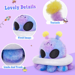 HappySpot Purple Alien Plush tie-dye texture invites cozy hugs and imaginative stories