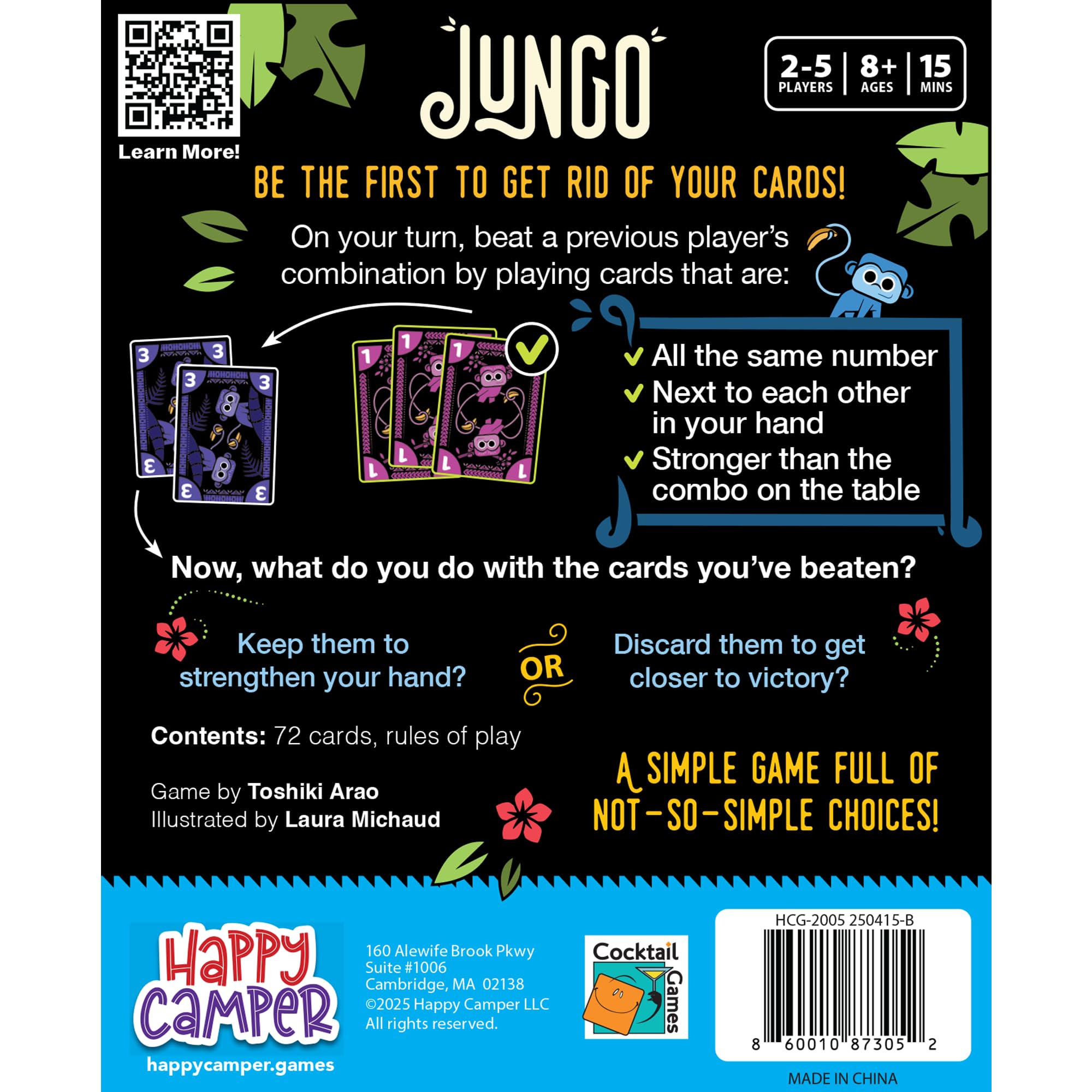 Happy Camper Jungo compact travel size ideal for trips.