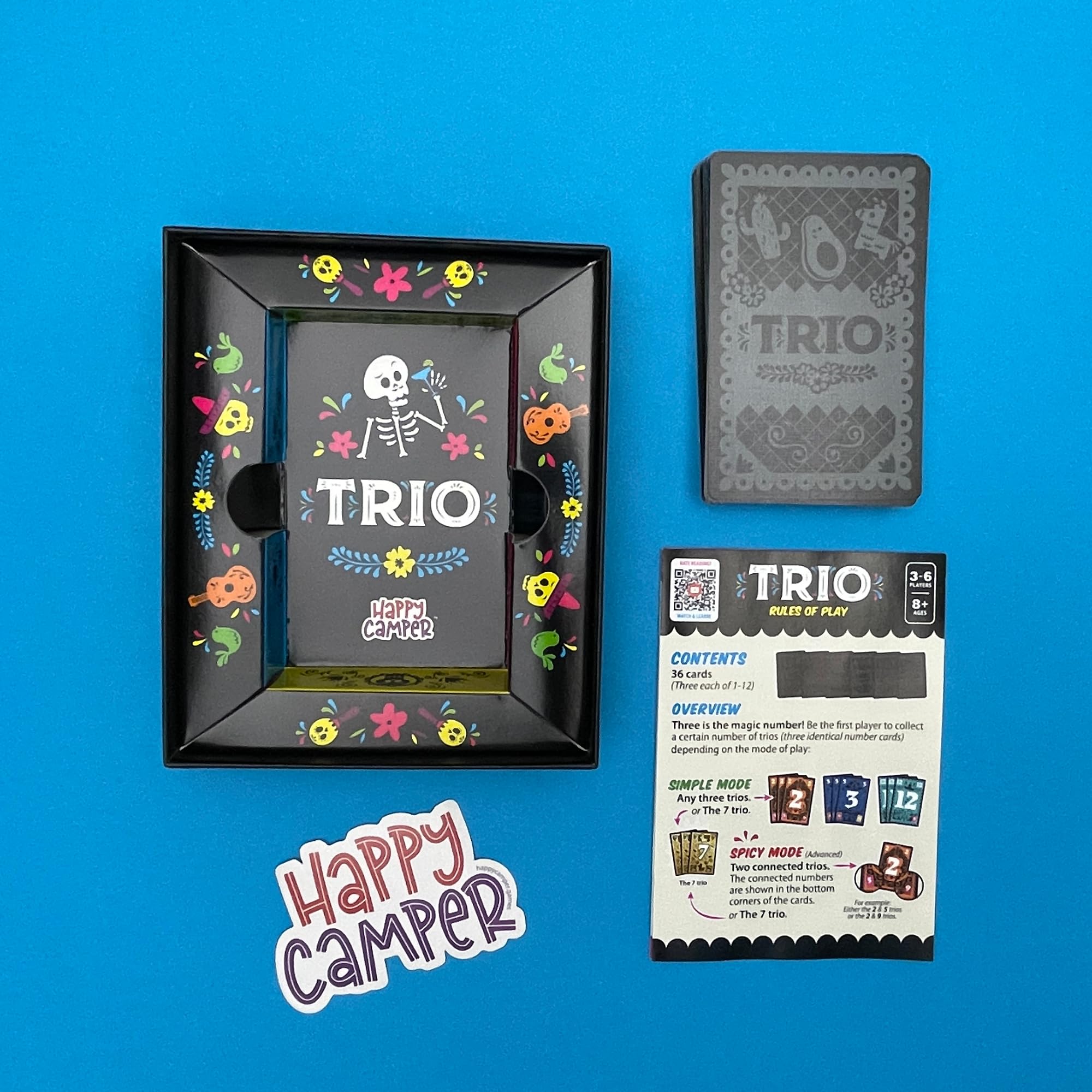 Happy Camper Trio is travel-friendly for on-the-go family gaming.
