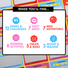 Happy Duo Family Dates family trivia cards to boost teamwork