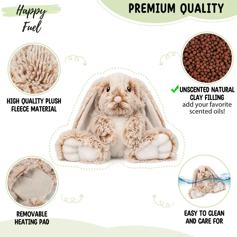 Happy Fuel Bunny unscented clay beads offer clean, gentle warmth.