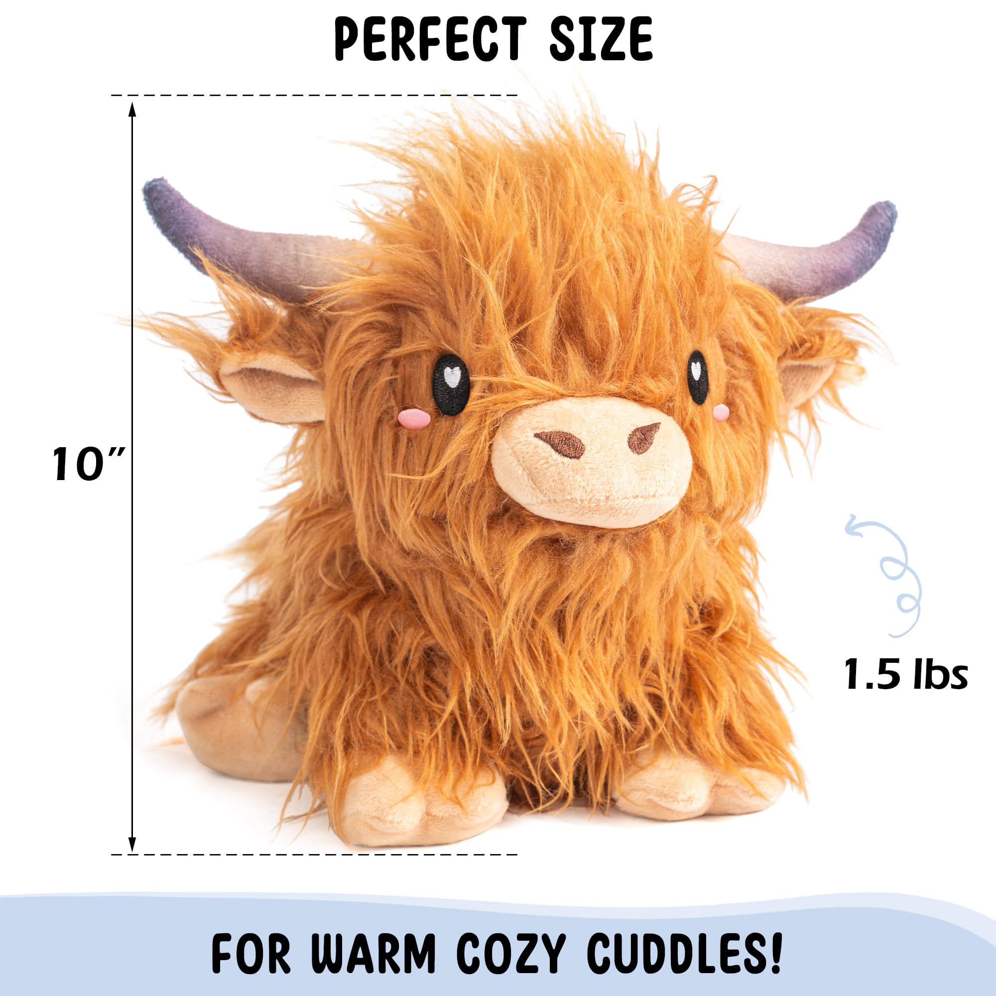 Happy Fuel Highland Cow unscented beads closeup showing even heat distribution.