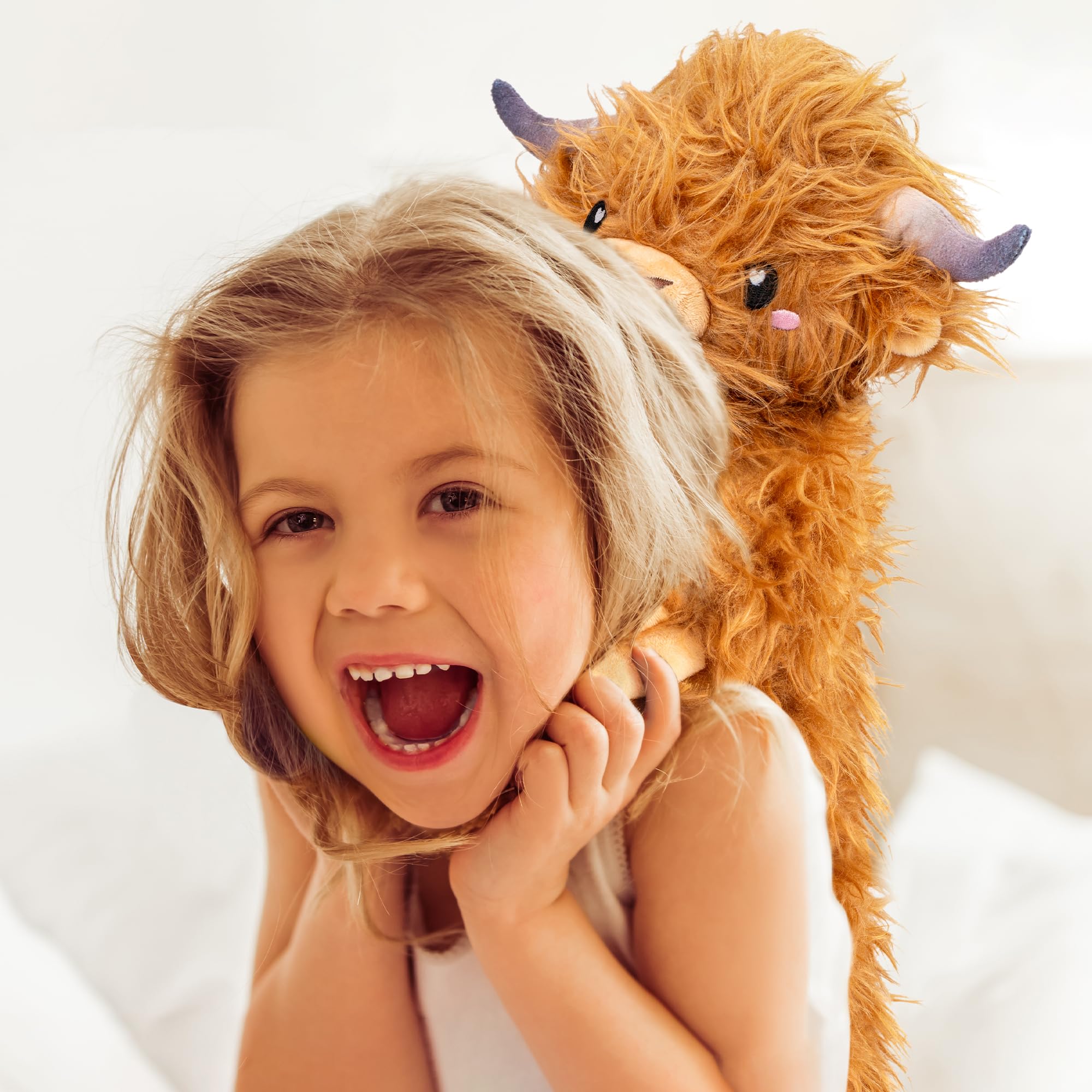 Happy Fuel Momo cow plush offers emotional support and companionship