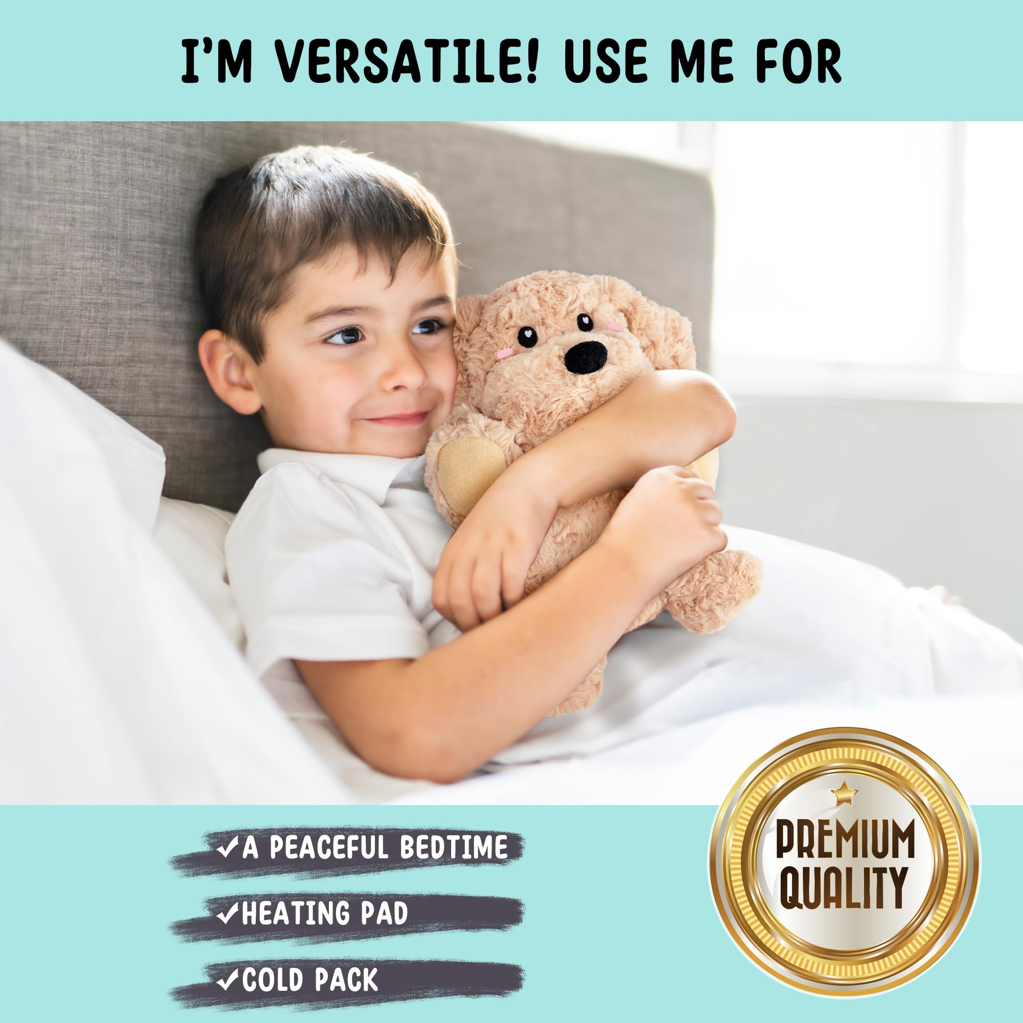 Happy Fuel unscented clay-beads filling inside plush stays clean and non-greasy.