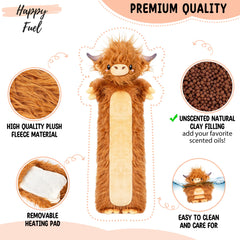 Happy Fuel weighted cow plush at 2 lbs provides tactile comfort