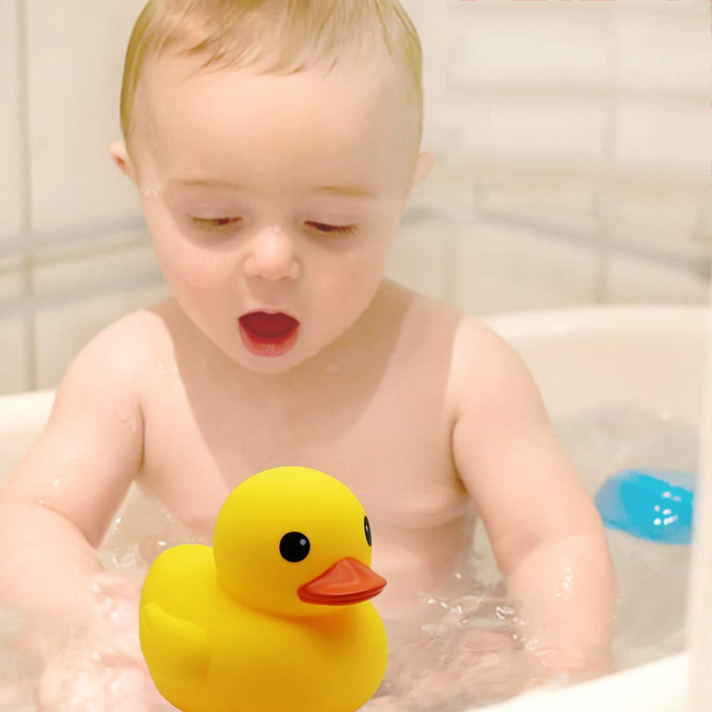 Happy Trees duck bath toy doubles as decor or party favor.