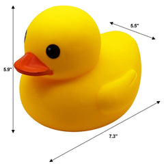 Happy Trees duck bath toy made of non-toxic PVC for safe water play.