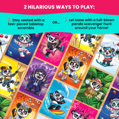 Happy Yeti Games Pandamonium panda squeaks enhance tactile play time.
