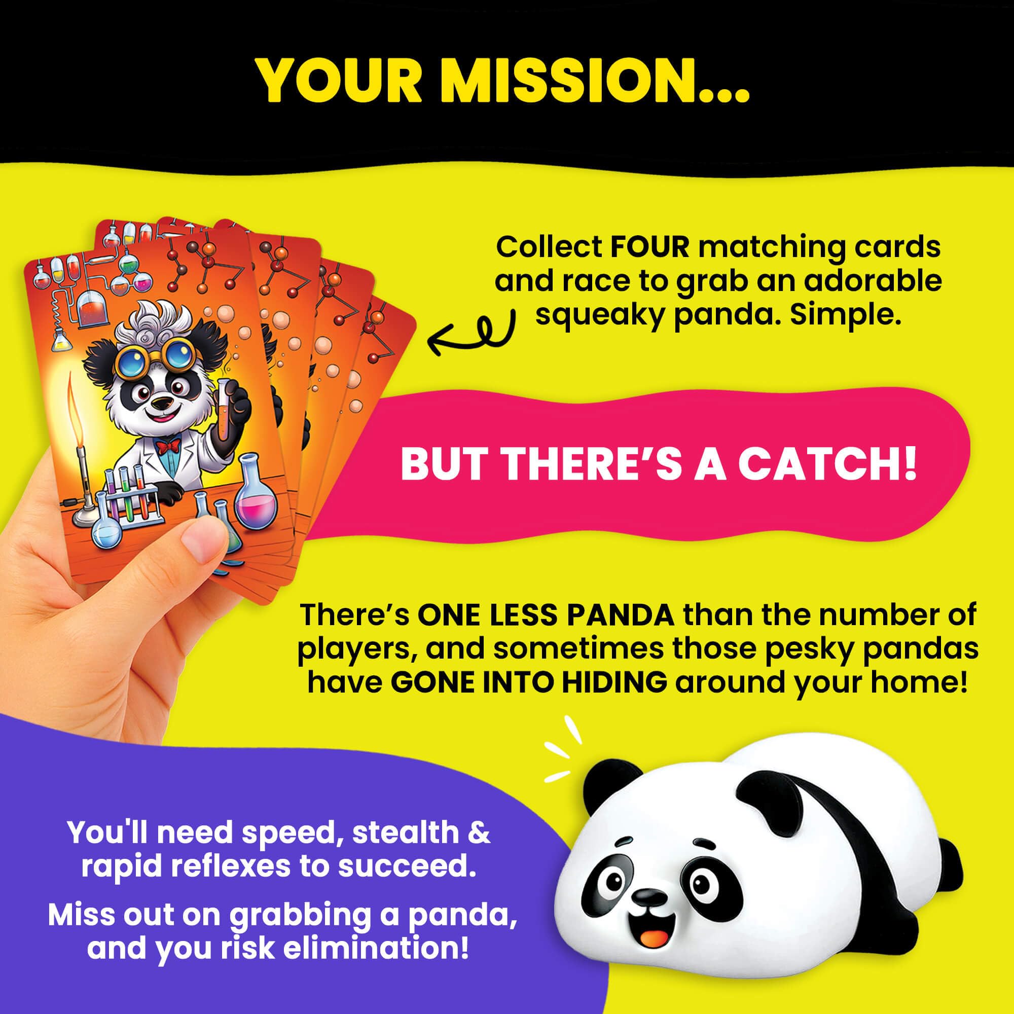 Happy Yeti Games Pandamonium rule sheet explains quick play clearly.