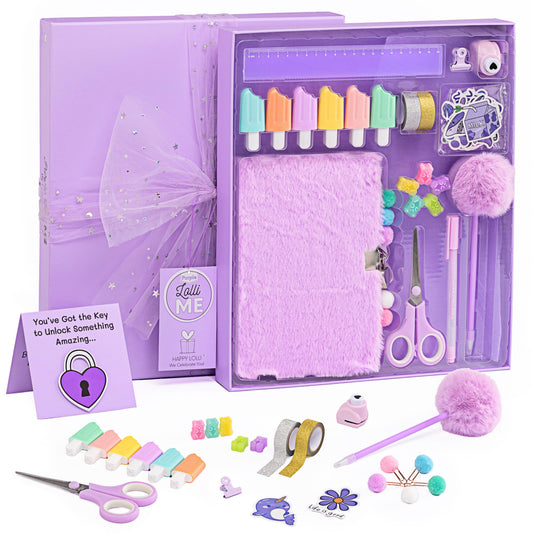 HAPPY LOLLI Purple LolliME diary cover with lockable design for private journaling and imagination