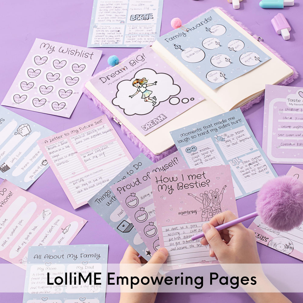 HAPPY LOLLI sparkly gift box packaging for birthdays or back-to-school surprises