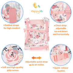 HappyVk carrier supports pretend-play skills, boosting creativity and language through storytelling with dolls.