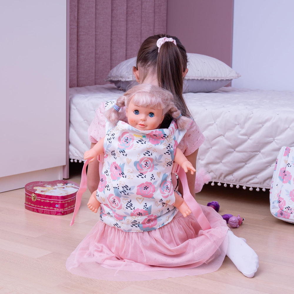 HappyVk original-design doll carrier adds unique style to dress-up and role-play sessions.