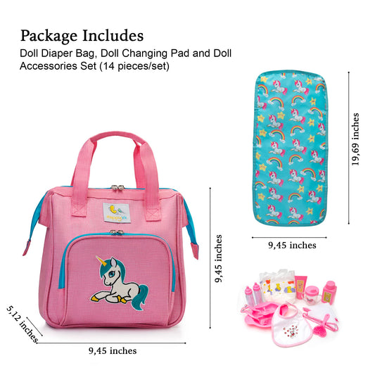 HappyVk Pretend Play Set Changing Pad provides realistic diaper care during playtime.