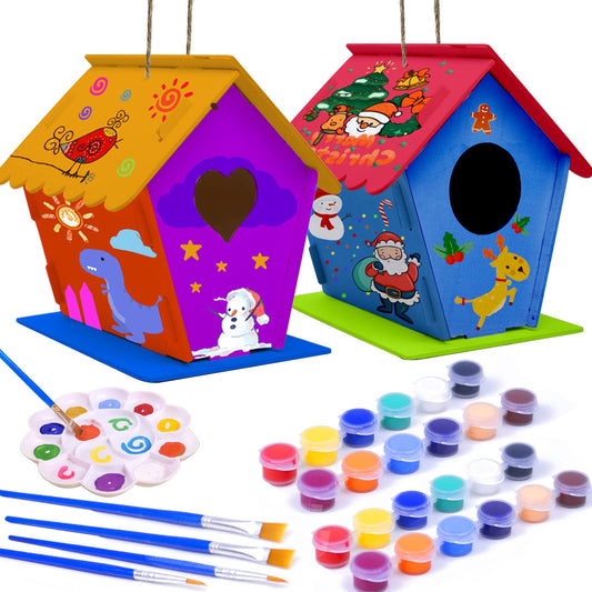 hapray bird house kit unassembled pieces for hands-on building