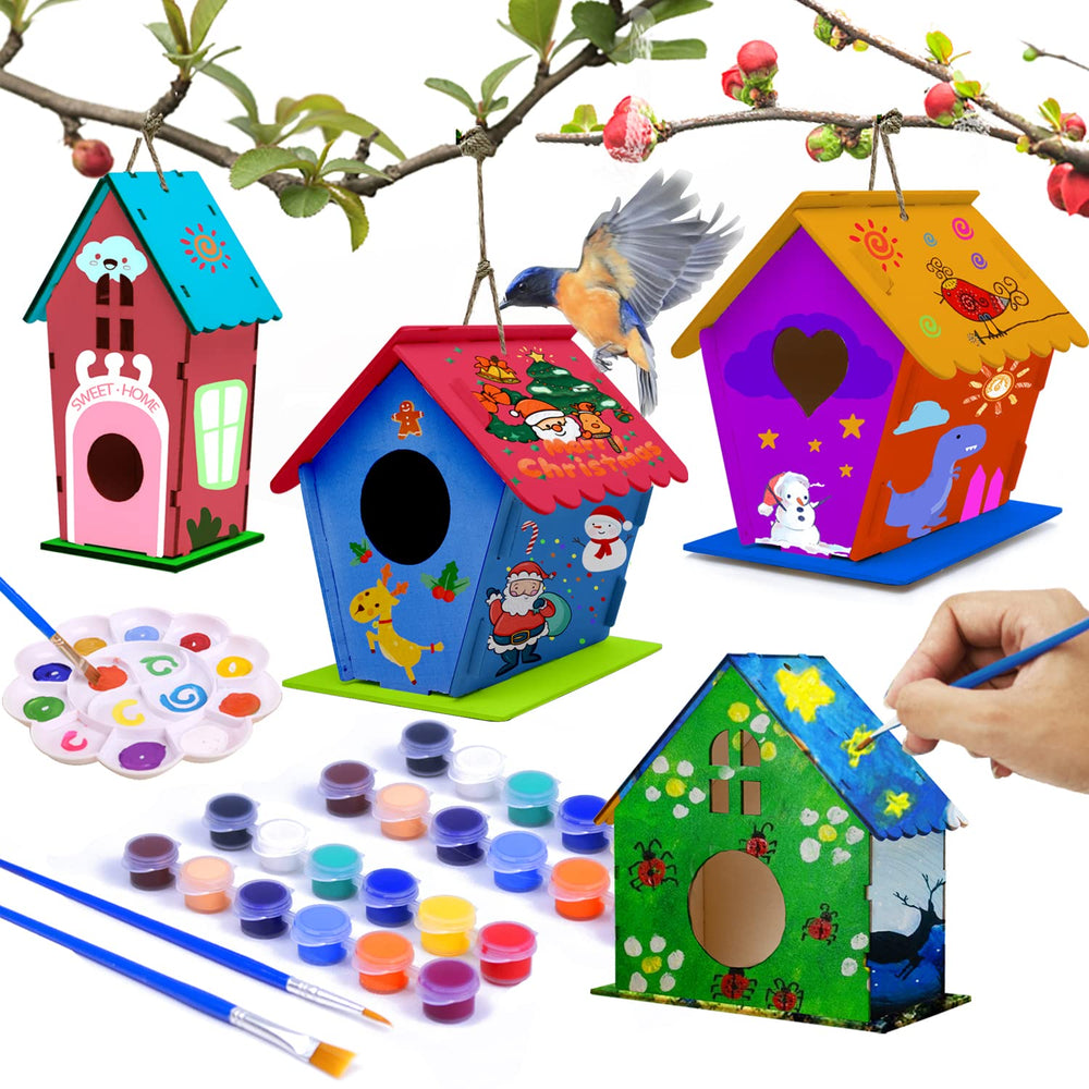 hapray birdhouse kit assemble: kids build sturdy wooden homes, boosting hands-on skills.