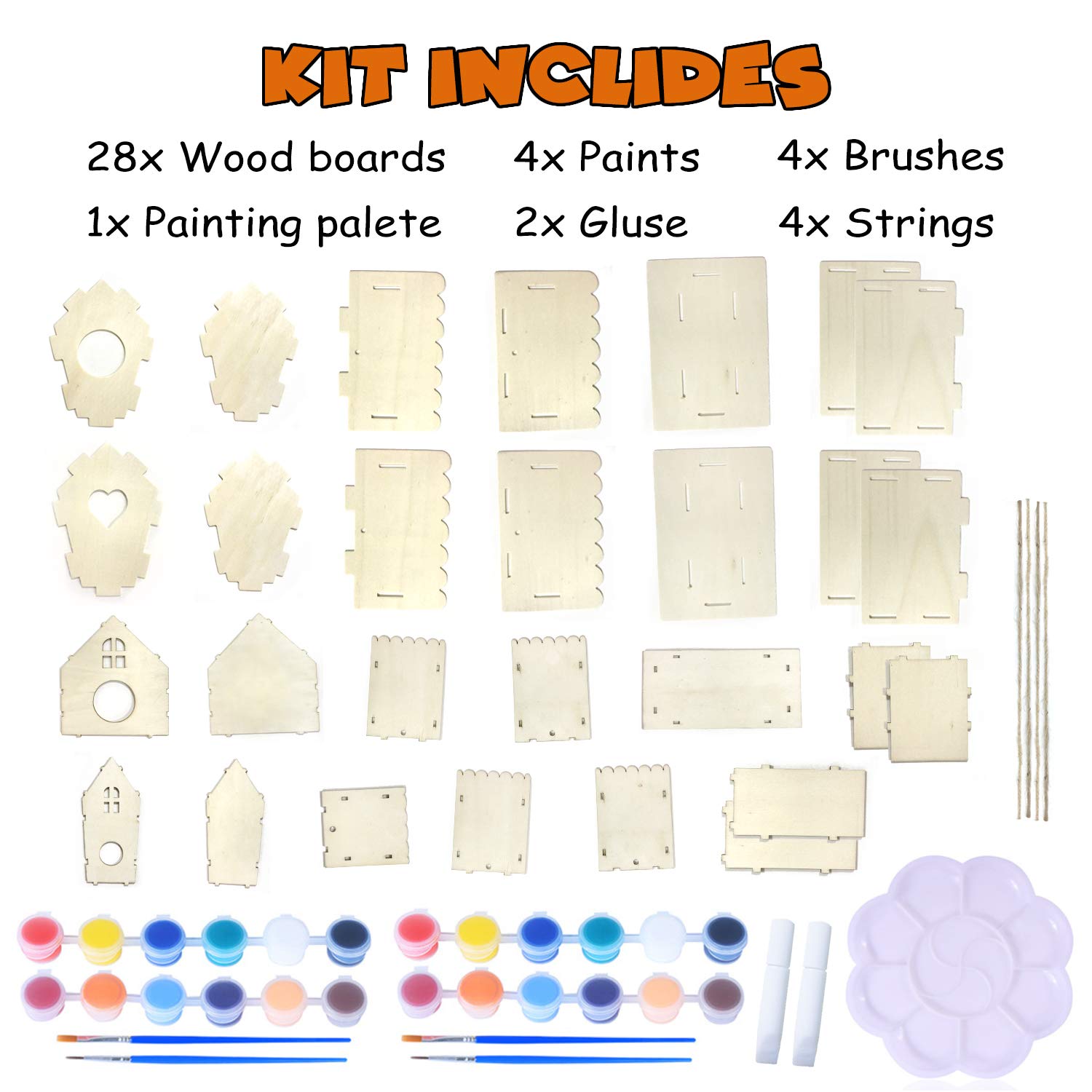 hapray birdhouse kit paint colors: vibrant hues for creative decorating sessions.