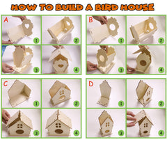 hapray birdhouse kit palette: painting surface invites color experimentation.