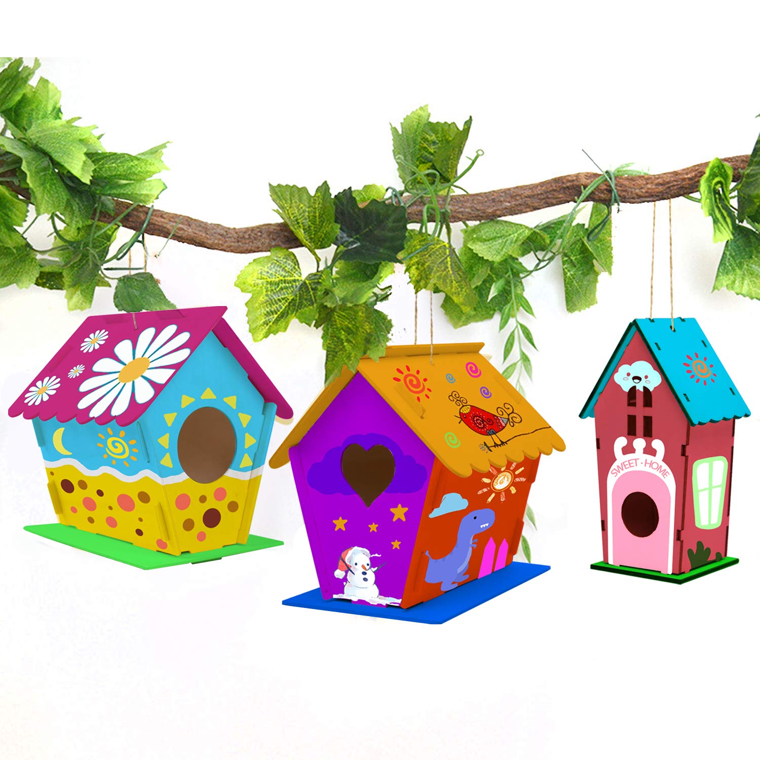hapray birdhouse kit strings: simple assembly aids for secure, lasting birdhouses.