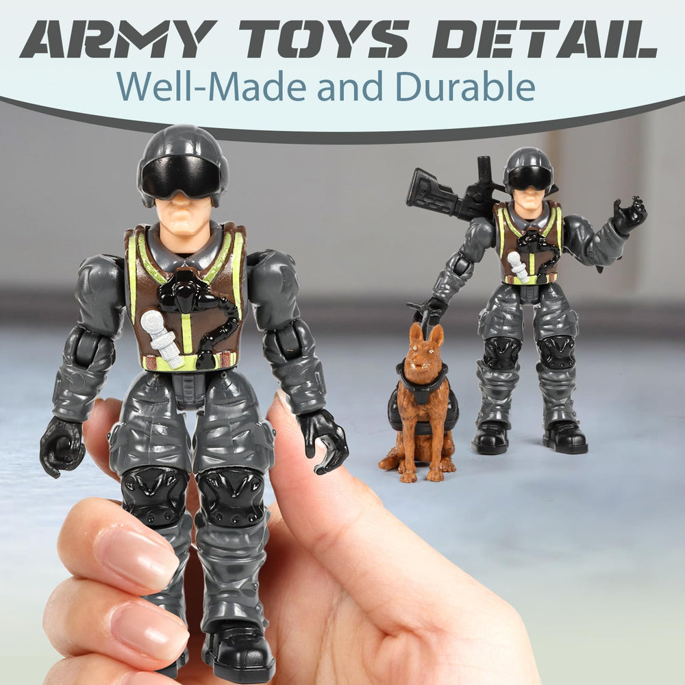 HAPTIME blue poseable joints army man figure for realistic stances