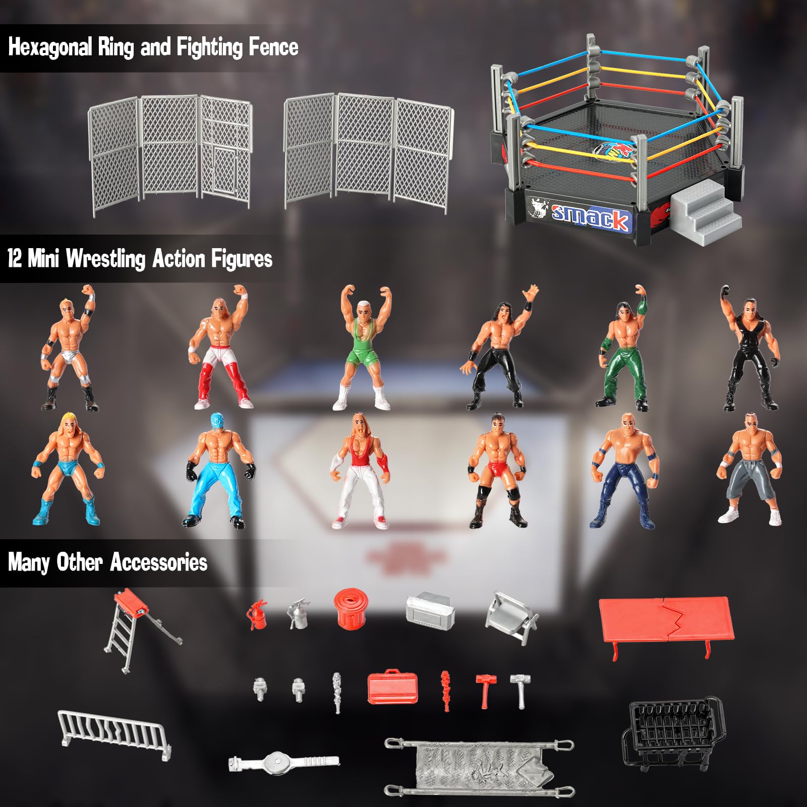 HAPTIME wrestling ring cage accessory enabling dramatic match scenarios