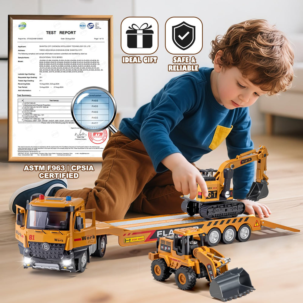 HAPYAD die-cast excavator toy for imaginative construction play