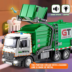 HAPYAD garbage truck with lights and sounds enhances pretend city service.