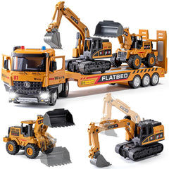 HAPYAD kids construction semi-truck with detailed die-cast design for tactile play