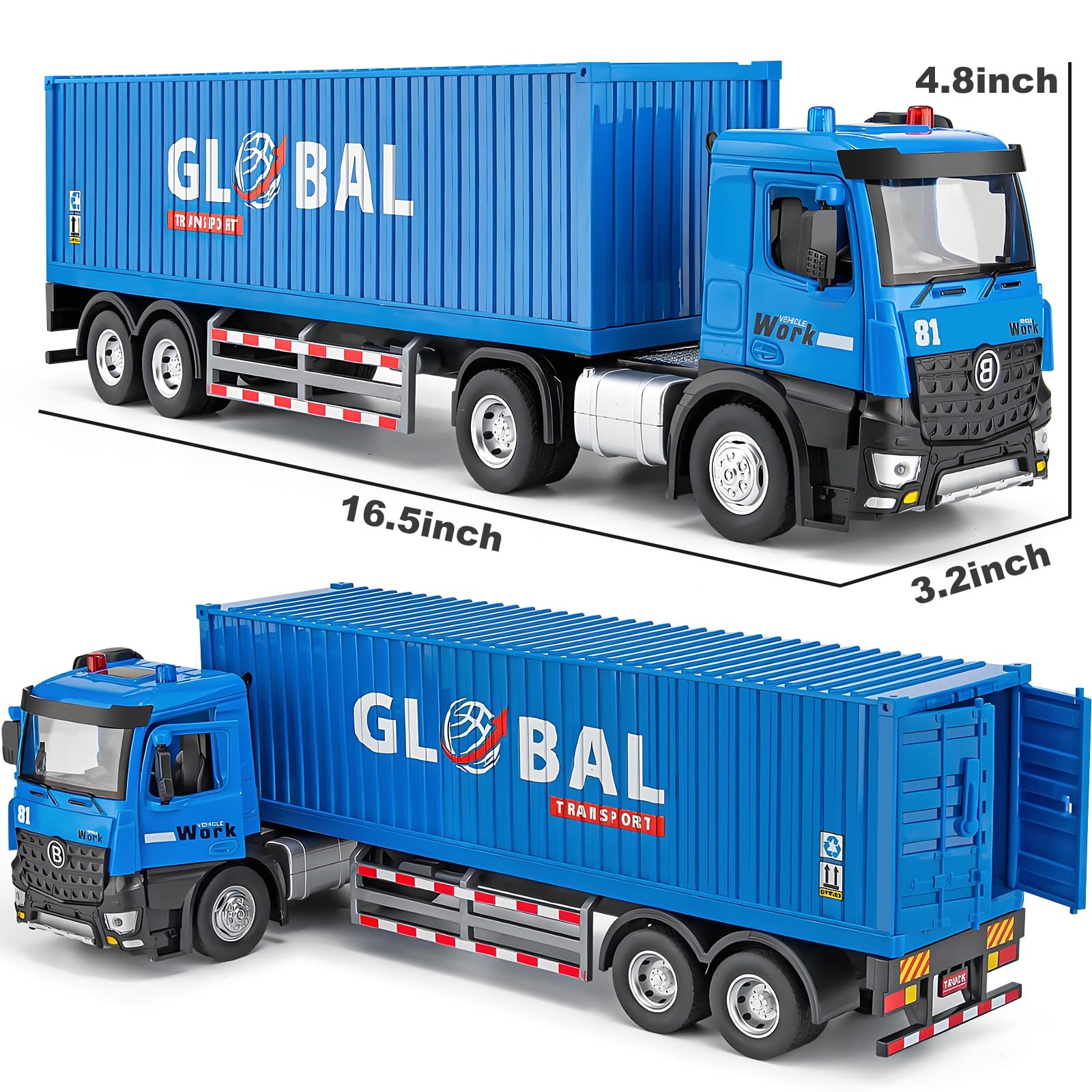 HAPYAD 16.5-inch scale truck is a sturdy gift for toddlers