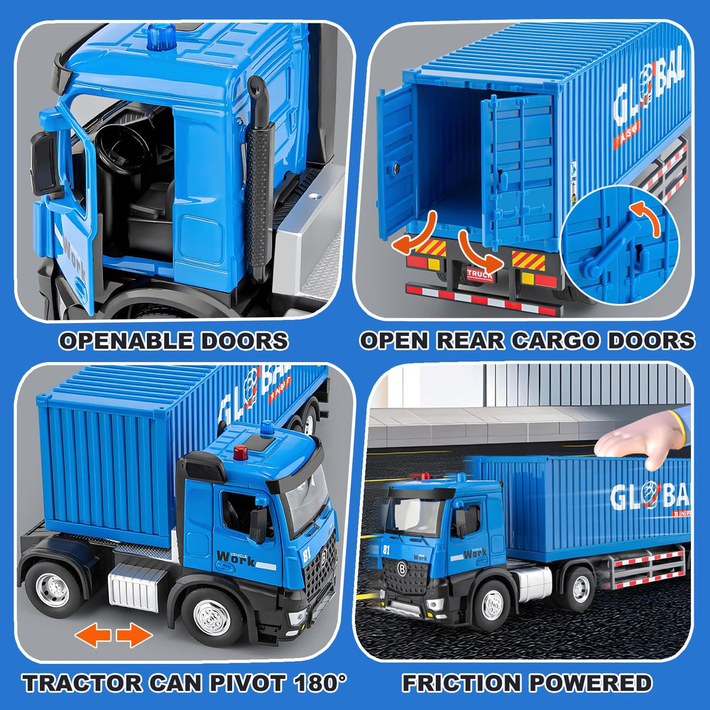 HAPYAD friction-powered truck with lights and sounds to boost engagement