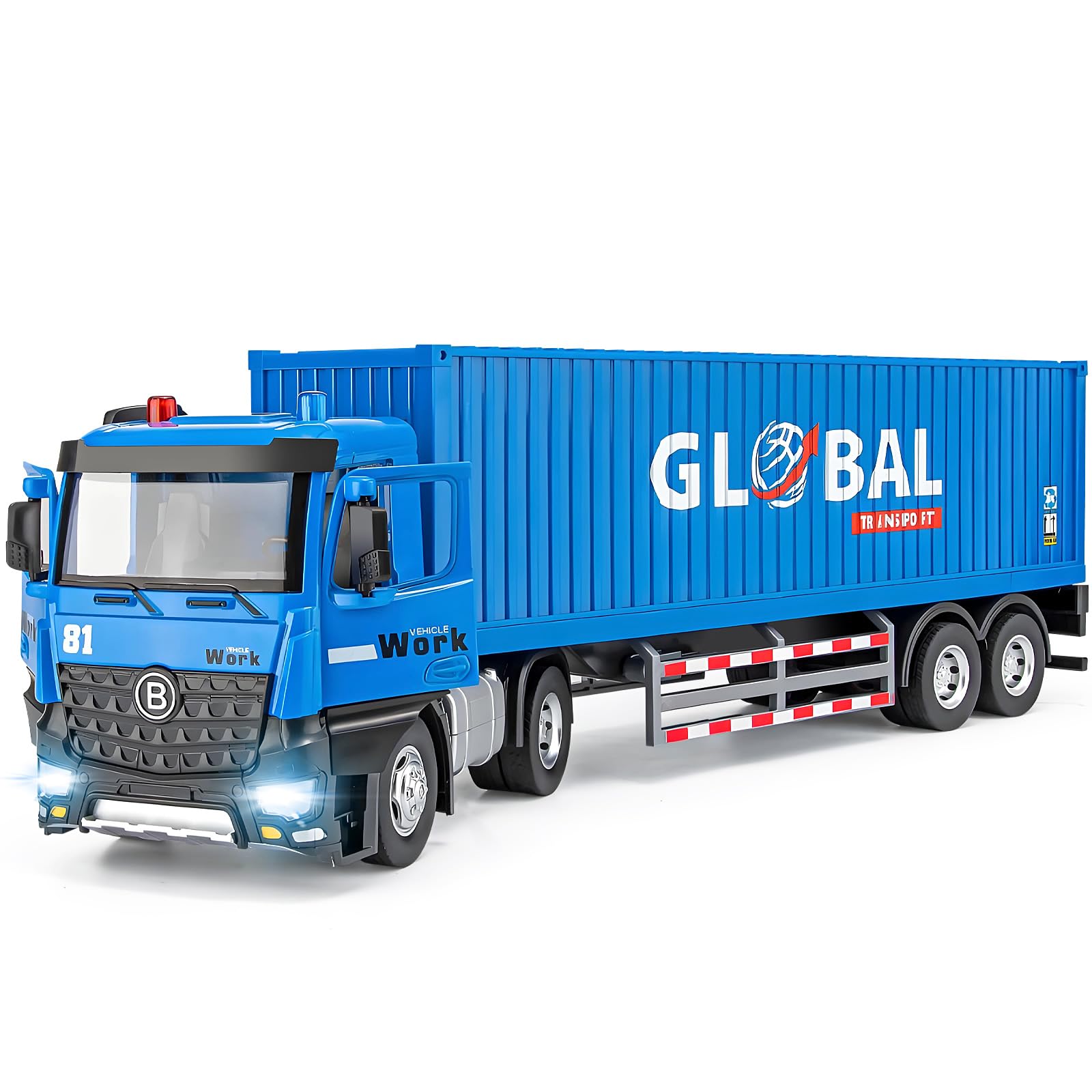 HAPYAD semi-truck toy with metal cab for durable, long-lasting play