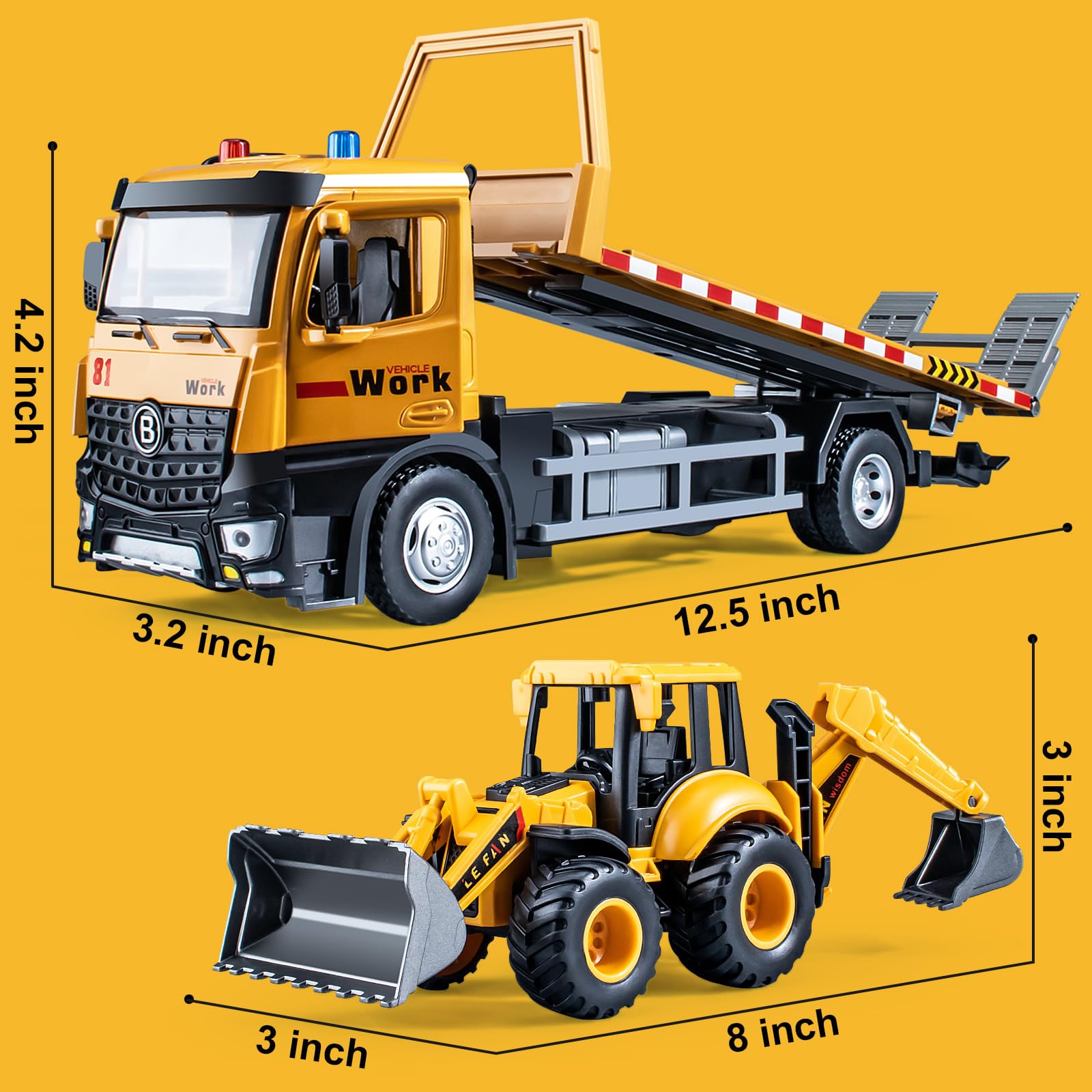 HAPYAD tow truck features realistic details and durable materials for long-lasting fun.
