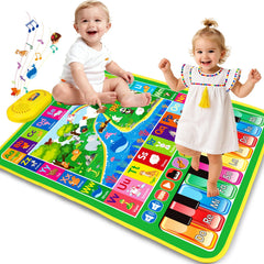 Hapyland alphabet animal piano mat front view for early learning fun