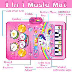 Hapyland foldable portable music mat ready for travel