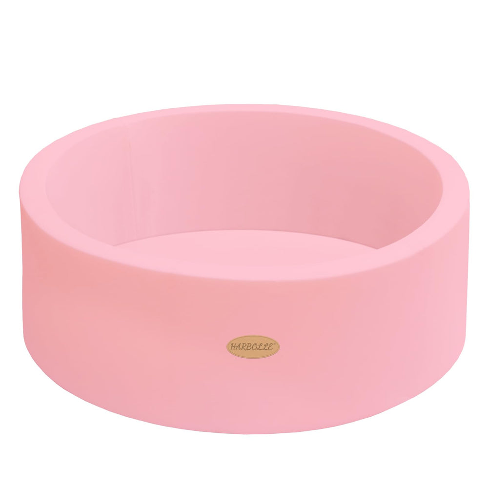 HARBOLLE baby ball pit 35.4 diameter pink, cozy play space for babies.