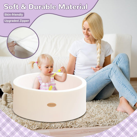 HARBOLLE ball pit with 27.6in diameter for toddler exploration.