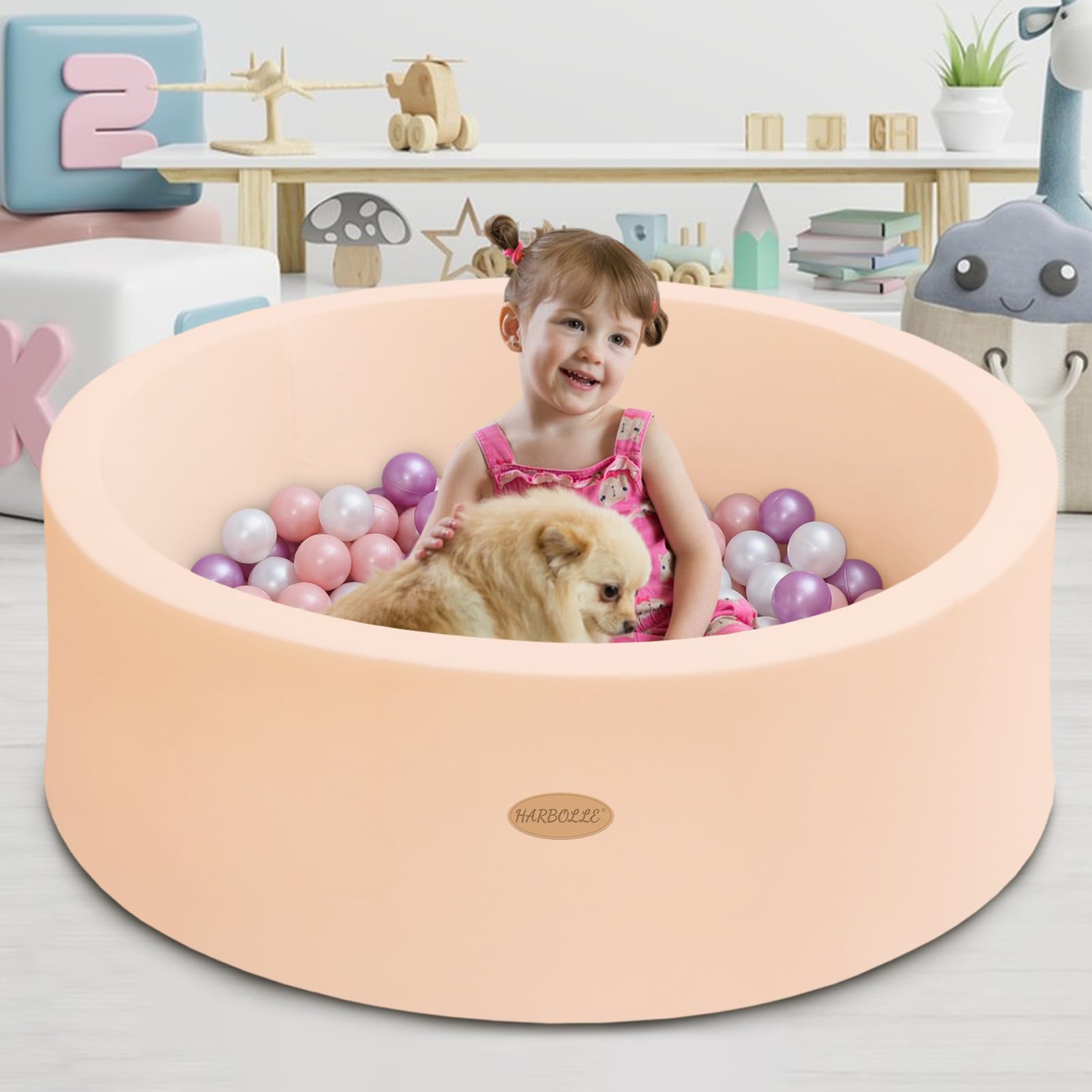 HARBOLLE ball pit beige decor friendly design