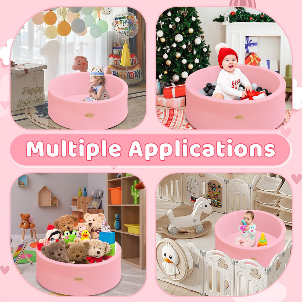 HARBOLLE hidden-base concept for kids, pink ball pit play.