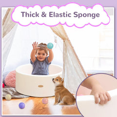 HARBOLLE memory foam interior offers soft, cushioned play.