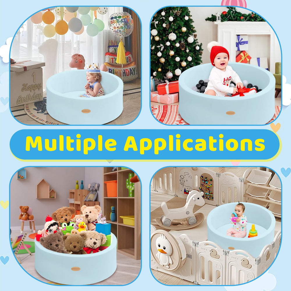 HARBOLLE ball pit soft pad enhances tactile play with cushion.