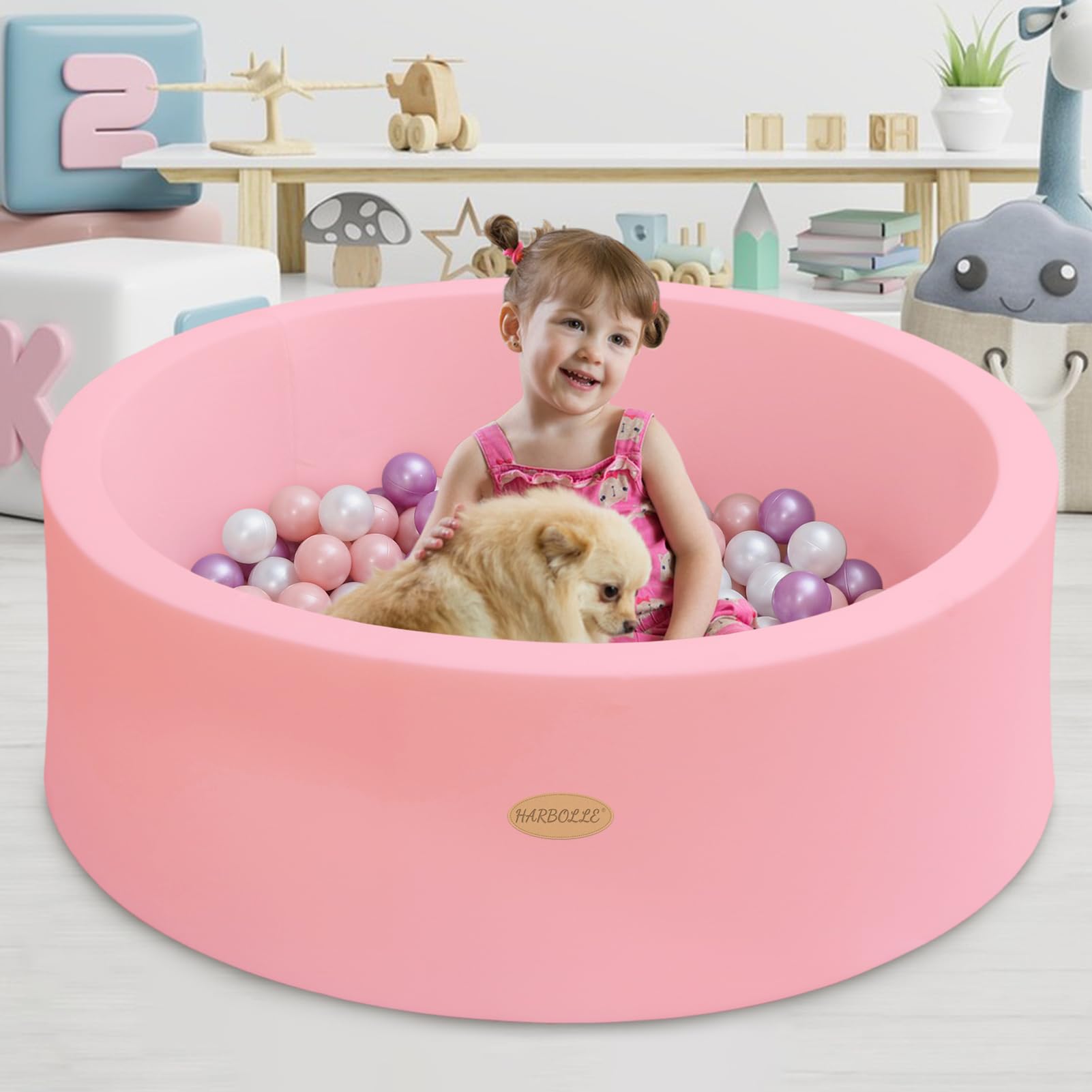HARBOLLE storage-ready after play, cute pink decor.