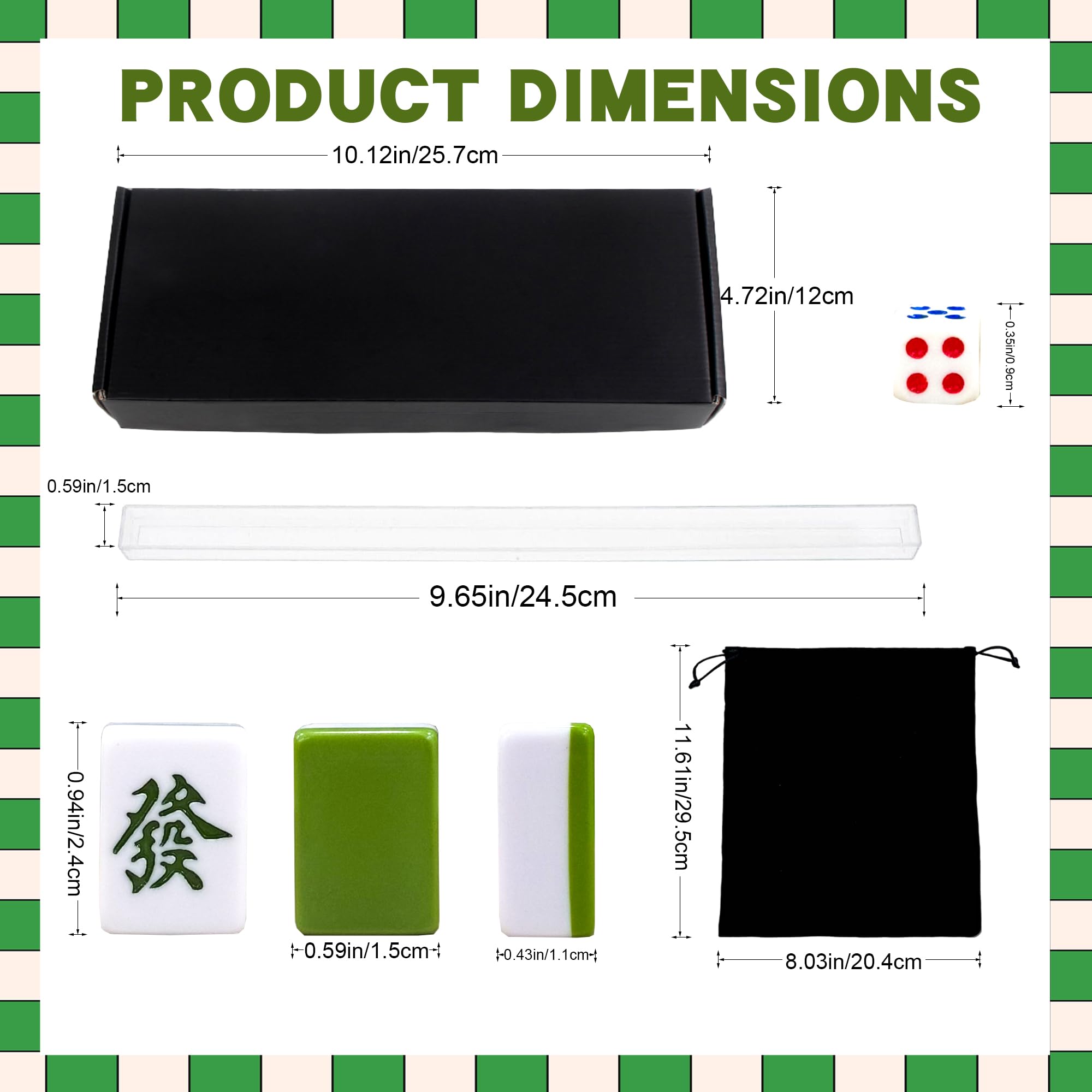 Drawstring bag stores tiles and accessories for easy packing and setup.