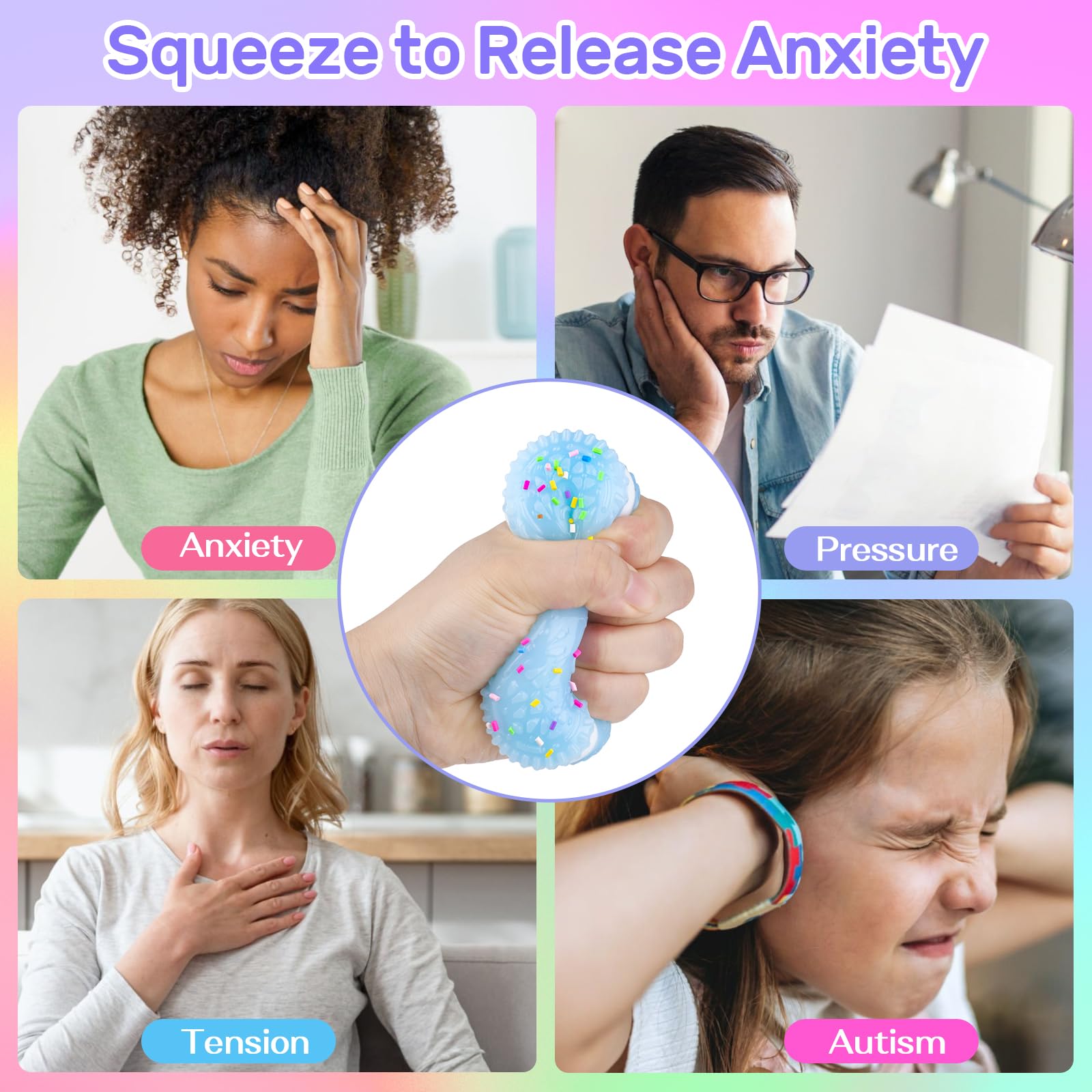 Harkta Taba Squishy soft material emphasizes non-toxic, durable squeezing.