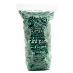 Harrisville Designs Friendly Loom green cotton loops for potholder weaving projects