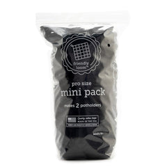 Harrisville Designs Friendly Loom black cotton loops ready for 10-inch potholder weaving