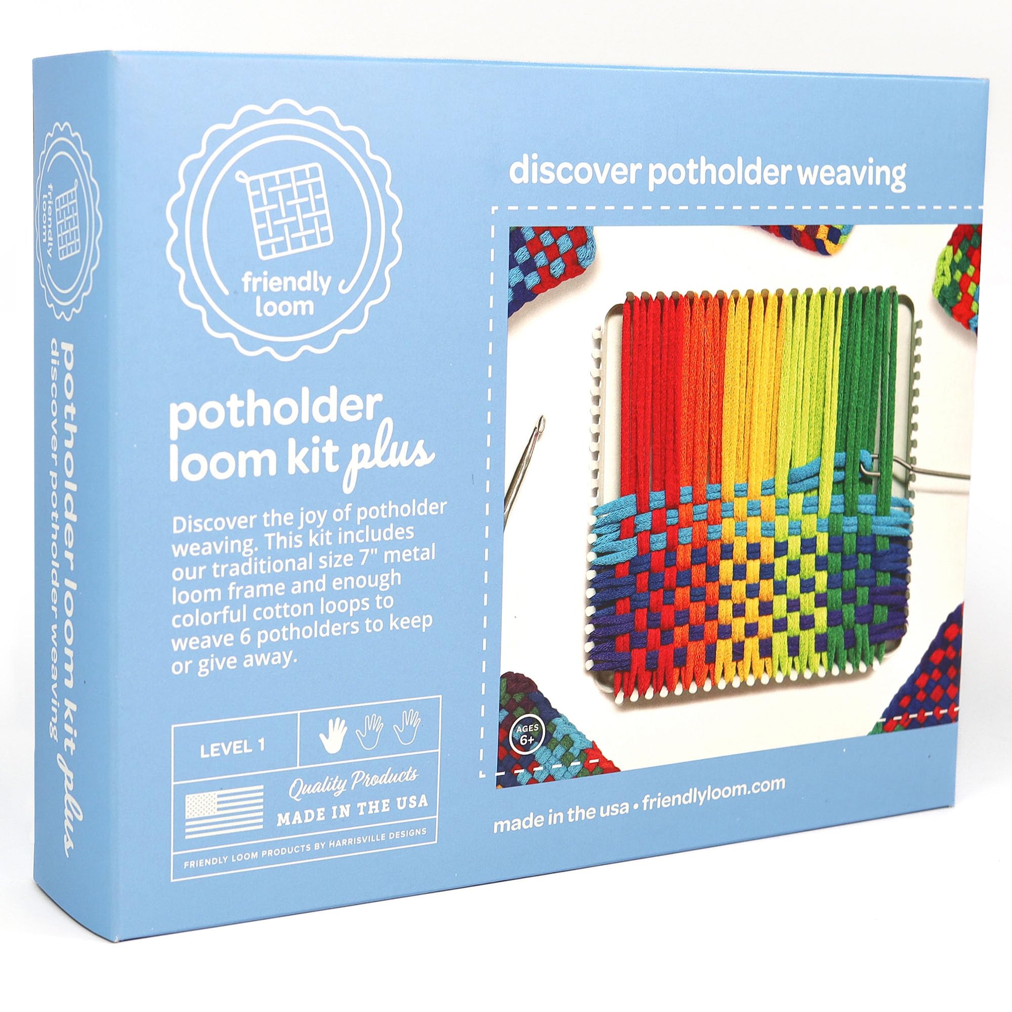 Harrisville Designs Friendly Loom metal loom for stable weaving.