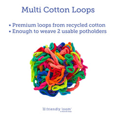 Harrisville Designs multicolor potholder loops with vibrant textures.