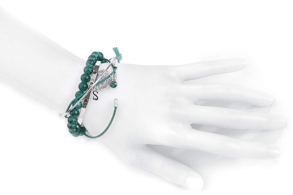 Five bracelets wrapped together for a stacked look that elevates any Harry Potter look